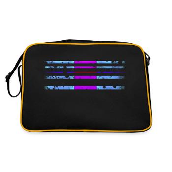 Stripe Decoration - Horizontal Pattern - Retro Bag - black/gold - Back