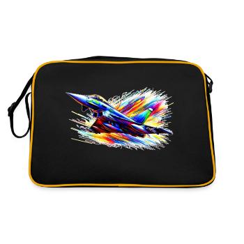Fighter Jet / Eurofighter - Color Splash - Retro Bag - black/gold - Back