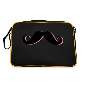 Funky Mustache - Retro Bag - black/gold - Back