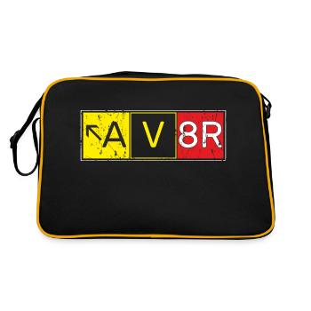 AV8R | AVIATOR aviators, pilots - Retro Bag - black/gold - Back