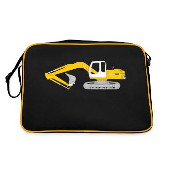 crawler excavator - Retro Bag - black/gold - Back