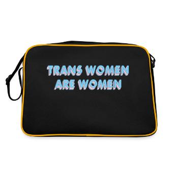 Trans Women Are Women Trans Colors Typography - Retro Bag - black/gold - Back