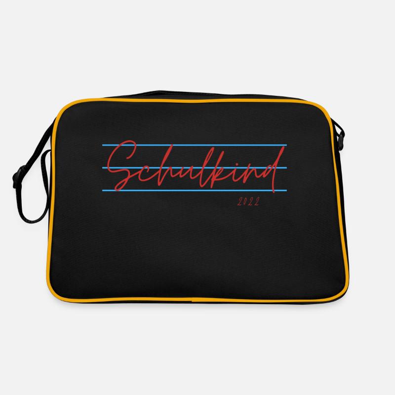 Schulkind - Retro Tasche - Schwarz/Gold