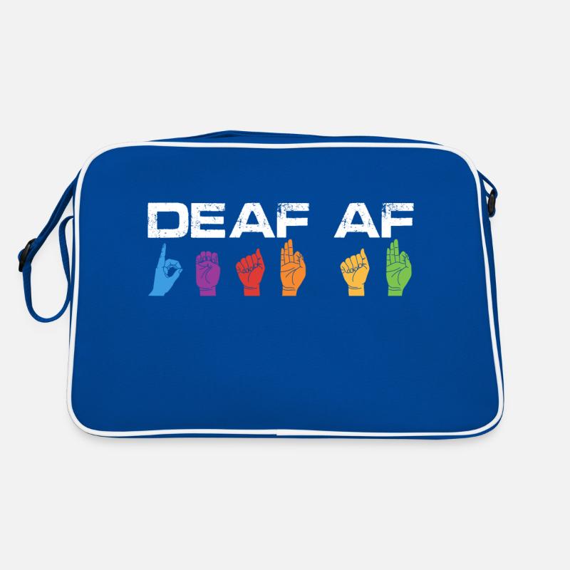 Deaf Af | Deaf Pride Retro Bag
