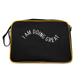 Das wachsame Auge Elena Santos Mir geht es großartig - Retro Tasche - Schwarz/Gold - Hinten