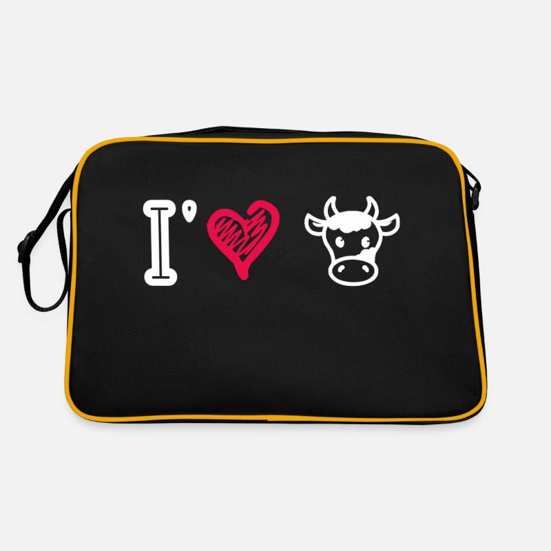 J’aime les vaches Sac Retro