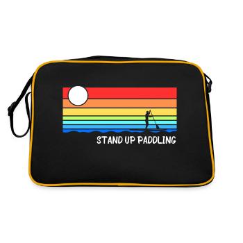 Stand Up Paddling Paddleboard Surfer SUP - Retro Bag - black/gold - Back