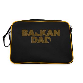 Balkan, Bosnien, Serbien, Kroatien, Jugoslawien, Mazedonien - Retro Tasche - Schwarz/Gold - Hinten