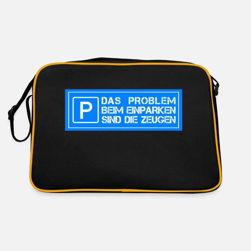Das Problem beim einparken sind die Zeugen - Retro Tasche - Schwarz/Gold