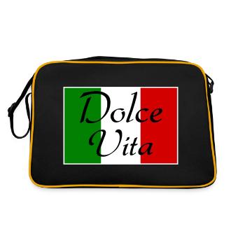 Dolce Vita - Retro Tasche - Schwarz/Gold - Hinten