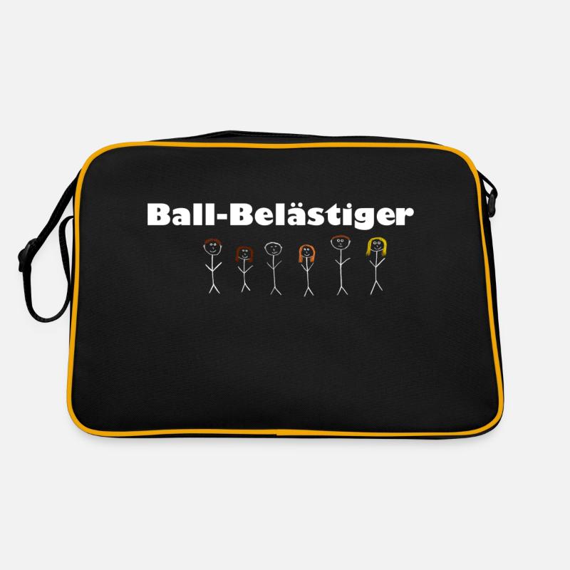 Ball-B3lästiger - Retro Tasche - Schwarz/Gold