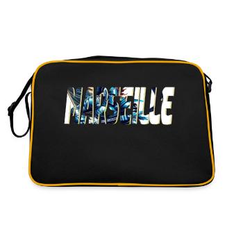 Marseille design stylisé BD - Sac Retro - noir/or - Dos