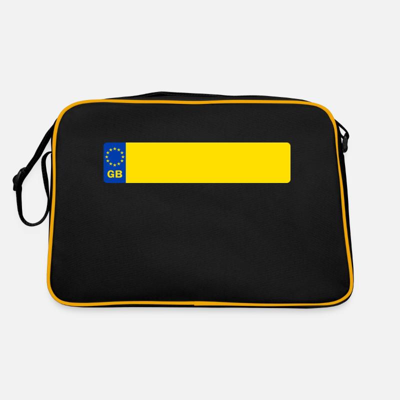 plaque d'immatriculation GB Sac Retro