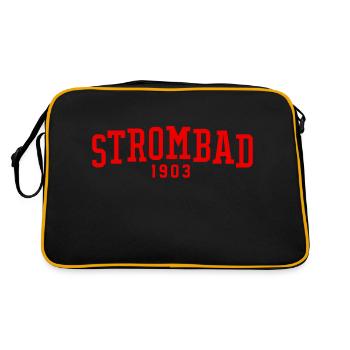 strombad college retro - Retro Tasche - Schwarz/Gold - Hinten