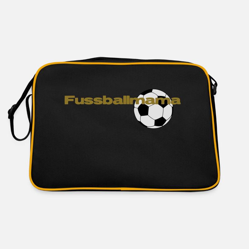 Fussballmama - Retro Tasche - Schwarz/Gold