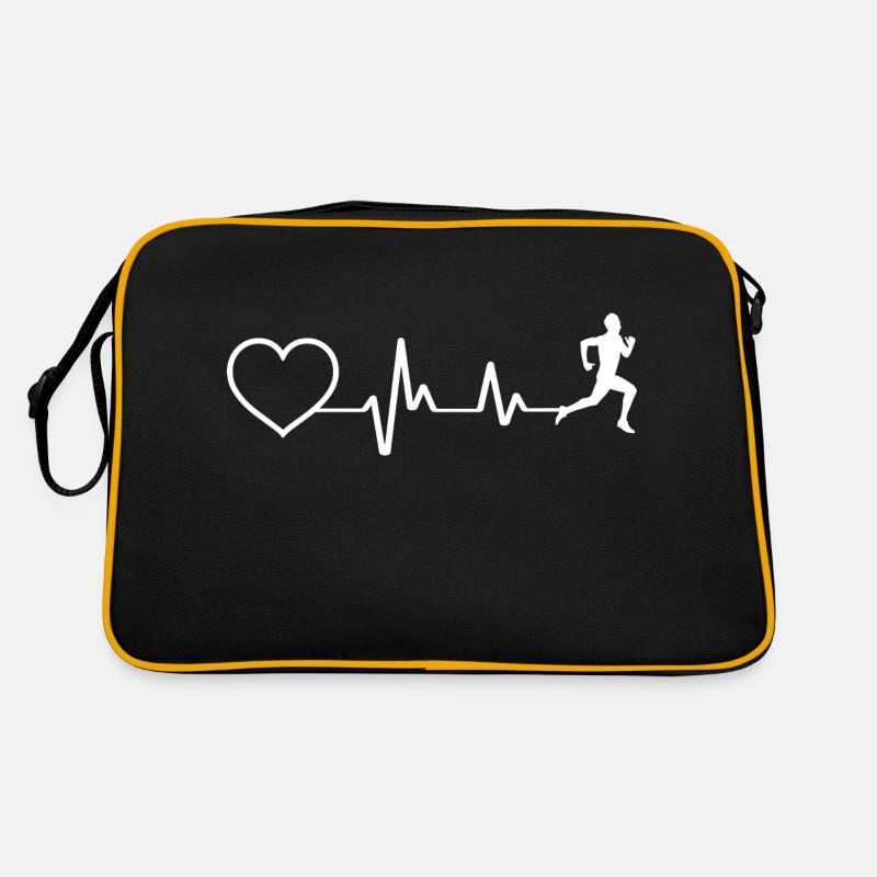 Laufen Herzschlag Runner Trailrun Triathlet Retro Tasche