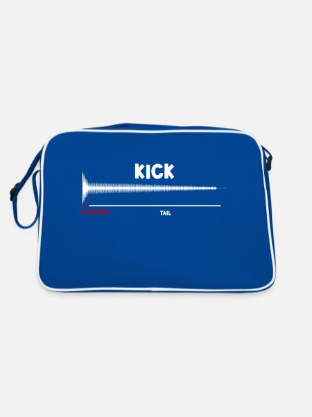 Synthesizer Kick Drum Synth DAW Transient Tail - Retro Bag - blue/white - Back