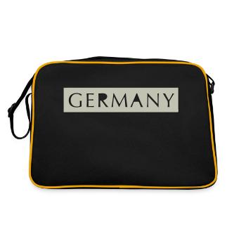 ALLEMAGNE lettré perforé | Graphique vectoriel - Sac Retro - noir/or - Dos