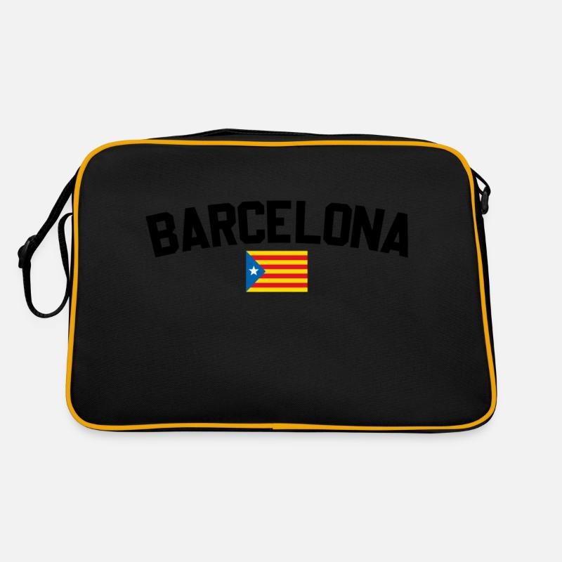 Barcelona - Retro Tasche - Schwarz/Gold