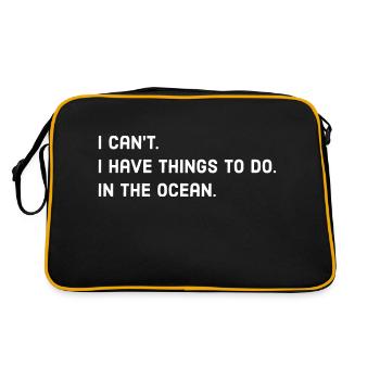 Ocean Saying - Retro Bag - black/gold - Back