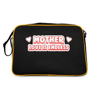 Mother's Day Gift Mother's Love Is Endless Mom - Retro Bag - black/gold - Back