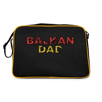 Balkan, Bosnien, Serbien, Kroatien, Jugoslawien, Mazedonien - Retro Tasche - Schwarz/Gold - Hinten
