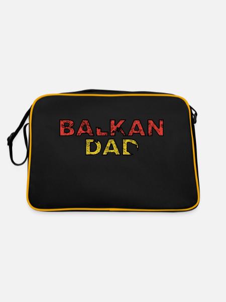 Balkans Bosnie Serbie Croatie Yougoslavie Macédoine - Sac Retro - noir/or - Dos