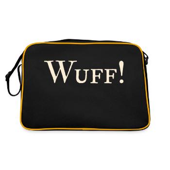 Wuff ! - Retro Tasche - Schwarz/Gold - Hinten
