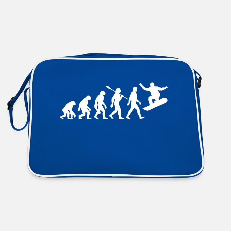Evolution - Snowboard - Snowboarden - Wintersport Retro Tasche