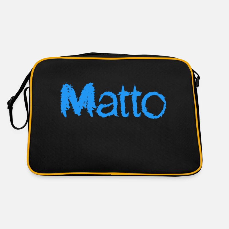 Matto blauer Text toller Name Retro Tasche