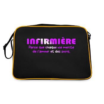 NURSE NURSE DOCTOR HUMOR DRÖLES - Retro Bag - black/gold - Back