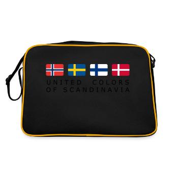 UNITED COLORS OF SCANDINAVIA black-lettered - Retro Bag - black/gold - Back