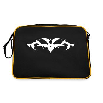 Henné chauve-souris blanc - Sac Retro - noir/or - Dos
