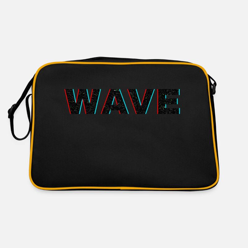 wave - Retro Tasche - Schwarz/Gold