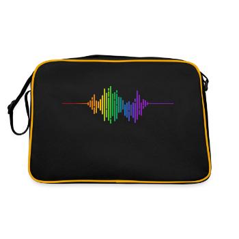 Onde sonore arc en ciel - Sac Retro - noir/or - Dos