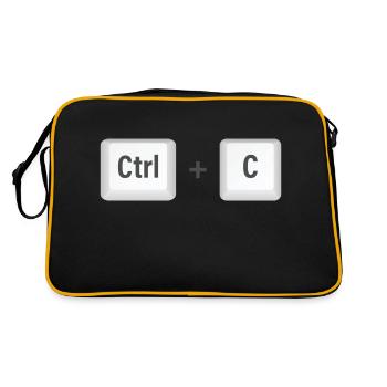 Ctrl C tshirt father and son - Retro Bag - black/gold - Back
