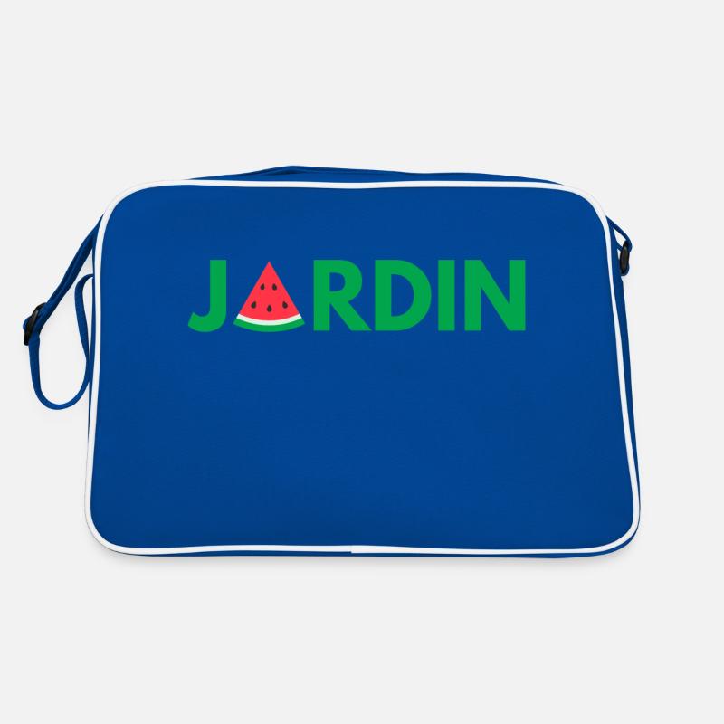 JARDIN logo pastèque vert été soleil fruit Sac Retro