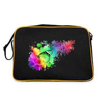 Colorful Butterfly - Retro Bag - black/gold - Back