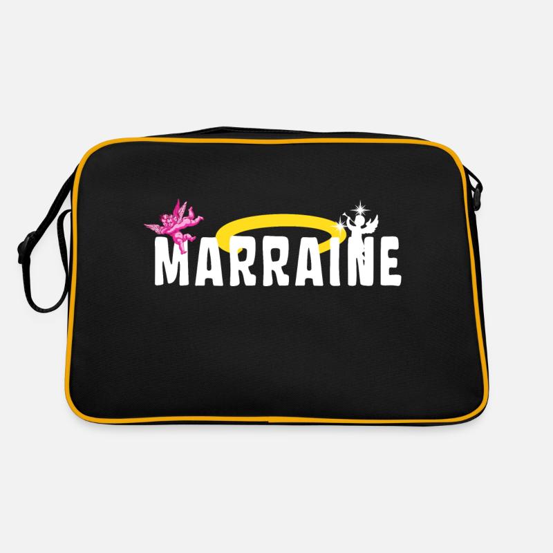 Marraine Baptême Auréole Anges Sac Retro
