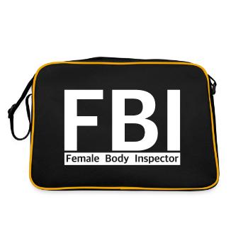 Gynecologist | funny sayings, party, fashion - Retro Bag - black/gold - Back