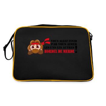 Vous allez finir par vous aimer les uns les autres - Sac Retro - noir/or - Dos