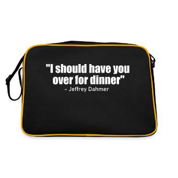 Serienmörder-Zitat - Retro Tasche - Schwarz/Gold - Hinten