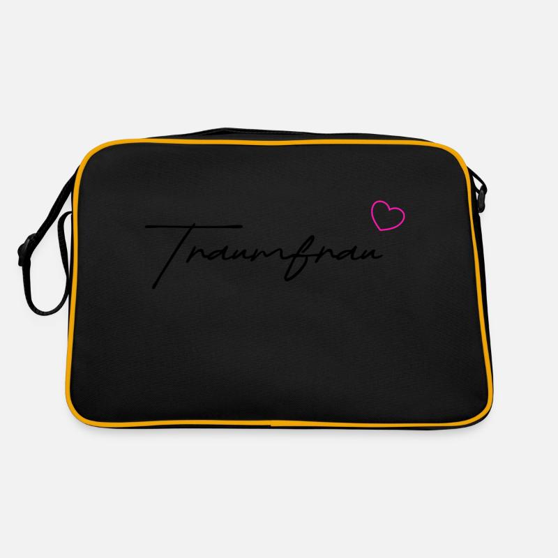 Traumfrau black - Retro Tasche - Schwarz/Gold