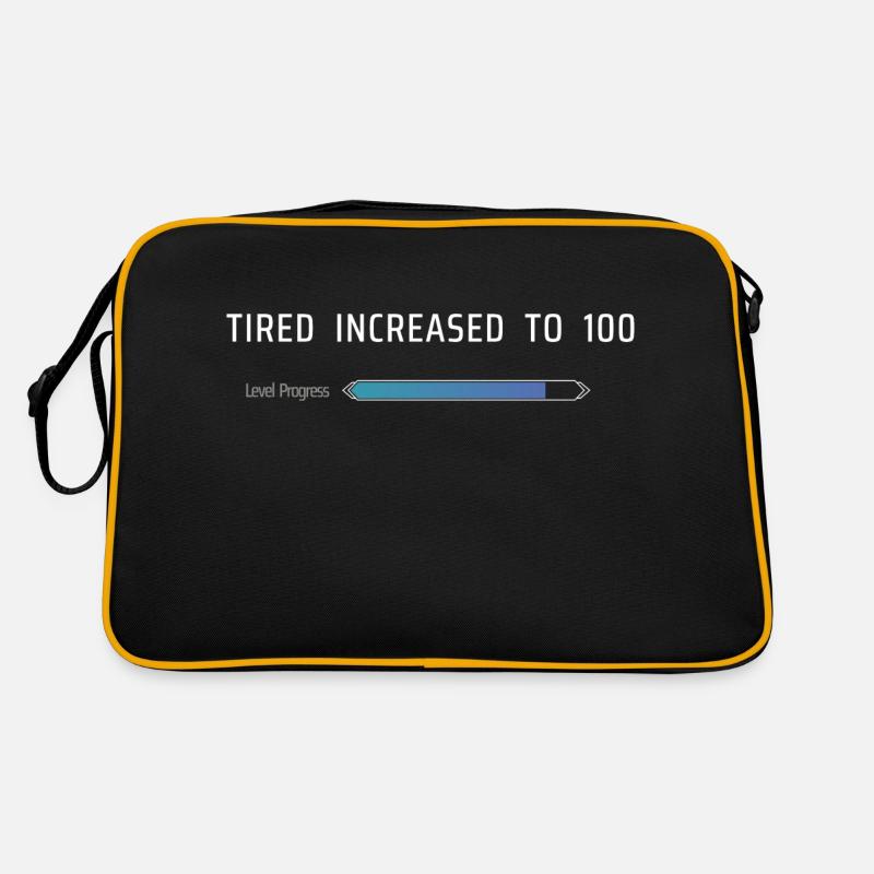 Tired Increased To 100 - Retro Bag - black/gold
