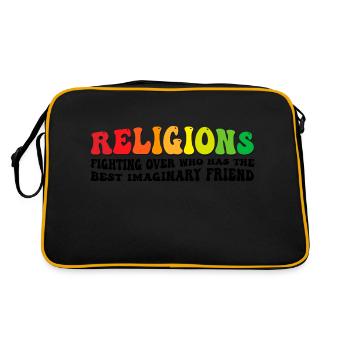 Religions fighting over who has the best - Retro Bag - black/gold - Back