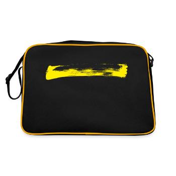 Rayures décoratives - Pinceau JAUNE - Sac Retro - noir/or - Dos