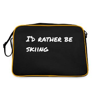 I'd rather be skiing - Retro Bag - black/gold - Back