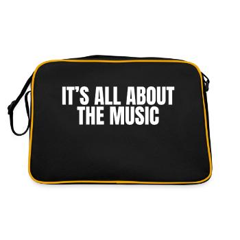 It's all about the Music - Retro Bag - black/gold - Back