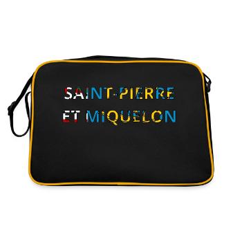 Drapeau Saint perre et miquelon - Sac Retro - noir/or - Dos