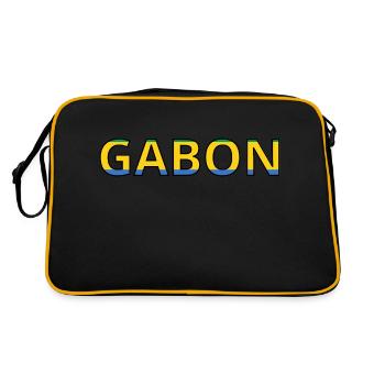 Flag of Gabon - Retro Bag - black/gold - Back